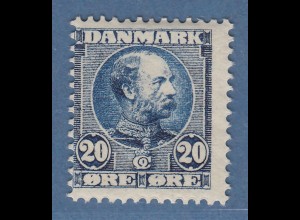 Dänemark 1904-05 König Christian IX. 20 Öre Mi.-Nr. 49 ungebraucht * 