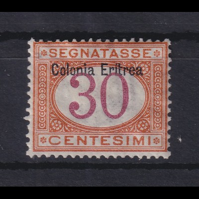 Italienisch-Eritrea 1903 Portomarke Aufdruck oben 30 C. Mi.-Nr. 4 I ungebr. *