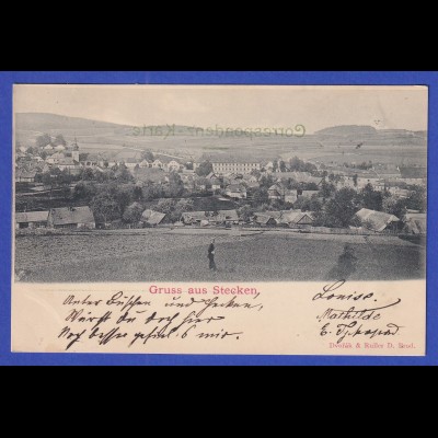 AK Österreich Gruss aus Stecken (Böhmen) gelaufen 1900 nach Iglau