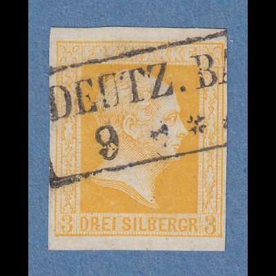 Altdeutschland Preussen Wilhelm IV. 3 Sgr. Mi.-Nr. 8 gestempelt DEUTZ