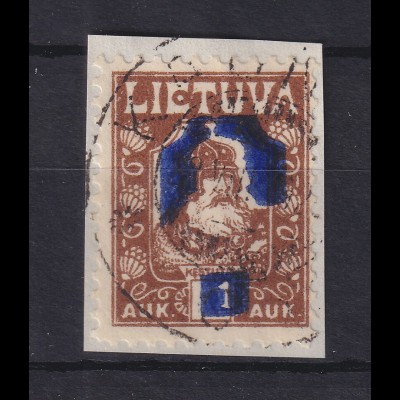 Lietuva / Litauen 1921 Freimarke 1A Farbfehldruck Mi.-Nr. 95 F gestempelt 