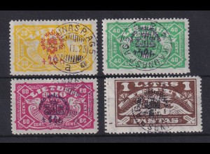Lietuva / Litauen 1924 Flugpostmarken Kriegswaisen Mi.-Nr. 237-240 O
