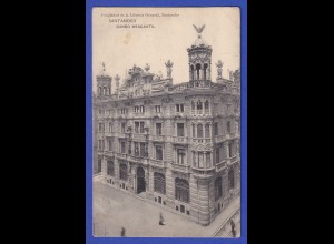 AK Spanien Santander Handelsbank, gelaufen 1908
