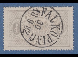 Schweden 1874 Dienstmarke 4 Öre grau gez.14 Mi-Nr. 2A gestempelt FALKÖPING