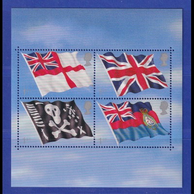 Großbritannien 2001 Flaggen bzw. U-Boot-Waffe Mi.-Nr. Block 12 ** 