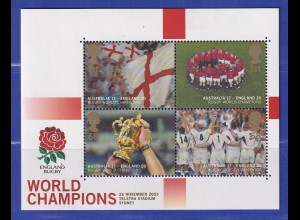 Großbritannien 2003 Gewinn der Rugby-WM in Australien Mi.-Nr. Block 17 ** 