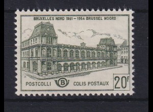 Belgien Postpaketmarke 1959 Bahnhof Brüssel Mi.-Nr. 52 **