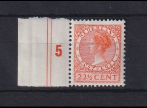 Niederlande 1939 Freimarke Königin Wilhelmina Mi.-Nr. A186 postfrisch **