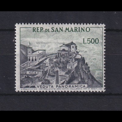 San Marino 1958 Freimarke Landschaften 500 Lire Mi.-Nr. 586 **