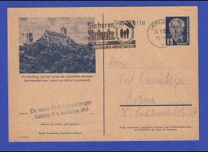 DDR 1953 Bildpostkarte P47/07 Wartburg Luther 1952 gel. von Leipzig nach Borna