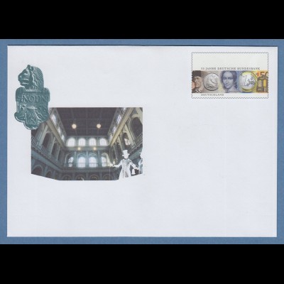 Deutschland 2007 Ganzsachen-Umschlag 50J. Dt. Bundesbank Farbfehldruck ! 