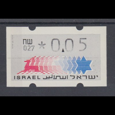 Israel Klüssendorf ATM Dauerausgabe 5.Papier, mit Aut.-Nr. 027 , Mi.-Nr. 3.5