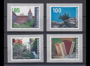 Österreich 2021 Dispenser-Marken 1. Ausgabe Heimat Satz 4 Werte neue Motive **