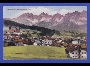 AK Kitzbühel mit Kaisergebirge gelaufen 1922