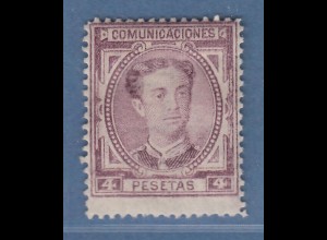 Spanien 1876 König Alfonso XII. 4 Pta. hellviolett Mi.-Nr. 163 ungestempelt