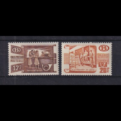 Belgien 1952 Postpaketmarken Postalltag Mi.-Nr. 35, 37 **