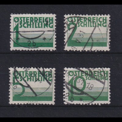 Österreich 1925 Portomarken Neue Ziffernzeichnung Mi.-Nr. 155-158 gest. 