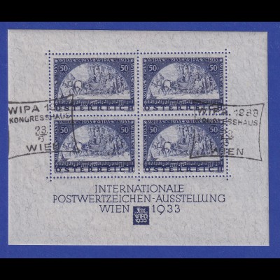 Österreich 1933 Ausstellung WIPA in Wien Mi.-Nr. Block 1 gestempelt