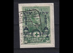 Spanien 1927 Krönungsjubiläum 10 C gelbgrün Mi.-Nr. 325 gestempelt