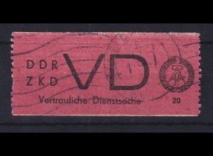 DDR Dienstmarke D für vertrauliche Dienstsachen Mi.-Nr. 1A gestempelt HALLE