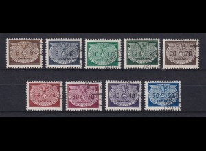 Generalgouvernement 1940 Dienstmarken Kleinformat Mi.-Nr. 16-24 gestempelt