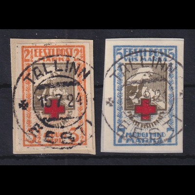 Estland 1921 Rotes Kreuz Mi.-Nr. 29-30 B gestempelt