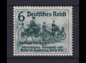 Deutsches Reich 1939 Nürburgring-Rennen Mi.-Nr. 695 Daimlerwagen postfrisch ** 