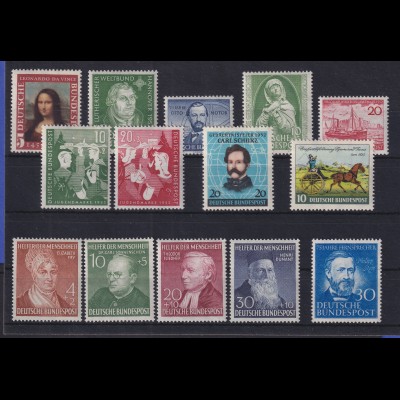Bundesrepublik: Briefmarken-Jahrgang 1952 komplett postfrisch **