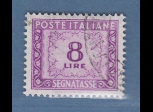 Italien 1956 Portomarke Ziffernzeichnung Wz.4 Wert 8 Lire Mi.-Nr. 89 gestempelt