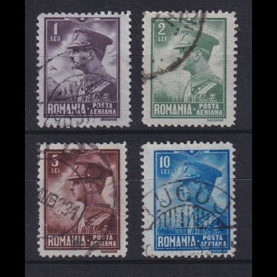 Rumänien 1930 König Karl II. Mi.-Nr. 389-392 gestempelt
