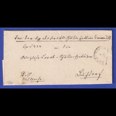 Bayern Dienstbrief mit Halbkreis-Stempel DONAUWÖRTH 1860