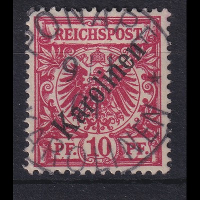 Deutsche Kolonien Karolinen 1900 Mi.-Nr. 3 I mit O PONAPE, gepr. STEUER BPP