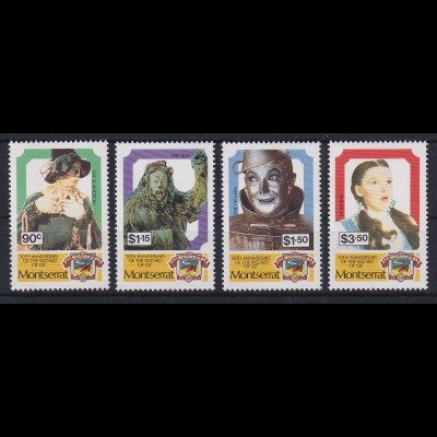 Montserrat 1989 50 Jahre Wizard of Oz Mi.-Nr. 750-753 postfrisch ** 