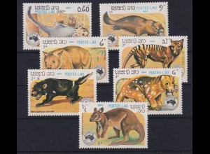 Laos 1984 Tiere Australiens Mi.-Nr. 780-786 postfrisch ** 