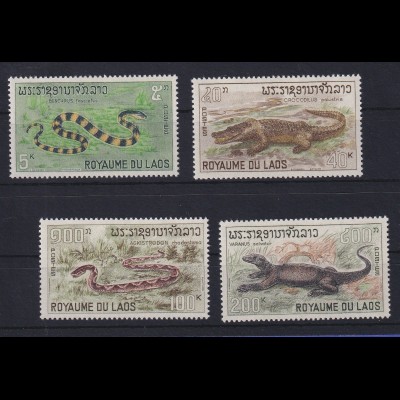 Laos 1967 Reptilien Mi.-Nr. 218-221 postfrisch ** 