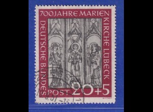 Bundesrepublik 1951 Marienkirche Lübeck Mi-Nr. 140 schön gestempelt ESSEN 