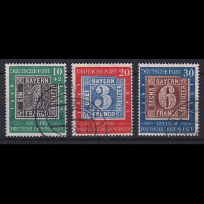 Bundesrepublik 1949 100 Jahre Dt. Briefmarken Mi.-Nr. 113-115 gestempelt