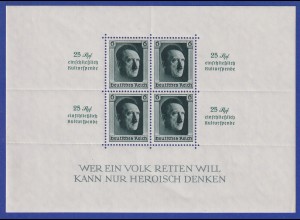 Deutsches Reich 1937 Kulturförderung Mi.-Nr. Block 9 postfrisch **