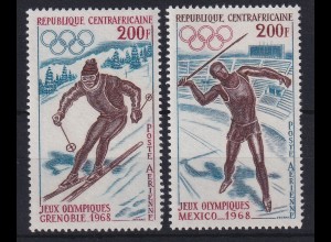 Zentralafrikanische Republik 1968 Olympische Spiele Mi.-Nr. 158-159 ** 