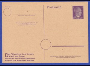 Deutsches Reich Ganzsache Postkarte 6 Pf Hitler Mi.-Nr. P 314 II b ungebraucht *
