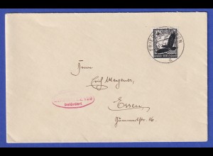 Dt. Reich Zeppelin-Brief befördert mit LZ 129, 23.3.1938 gelaufen nach Essen