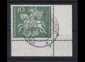 Bundesrepublik 1961 St. Georg Mi.-Nr. 346 Eckrandstück UR Formnummer 4 O