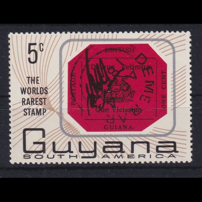 Guyana 1967 110 Jahre Britisch-Guyana rot Mi.-Nr. 267 **