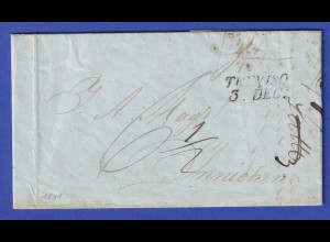 Österreich Geschäftsbrief mit Zweizeiler TREVISO 1841