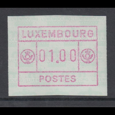 Luxemburg FRAMA-ATM 2.Ausgabe Inschrift POSTES klein , Mi.-Nr. 2 **
