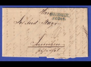 Österreich Geschäftsbrief mit Zweizeiler INNSBRUCK 1845 ?