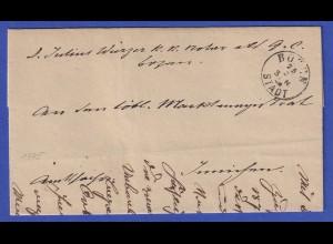 Österreich Dienstbrief mit Rundstempel BOZEN STADT 1870