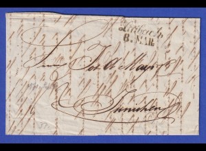 Österreich Geschäftsbrief mit Zweizeiler LAIBACH 1847