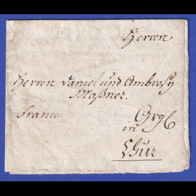 Bayern Geschäftsbrief aus Memmingen vom 13. März 1769
