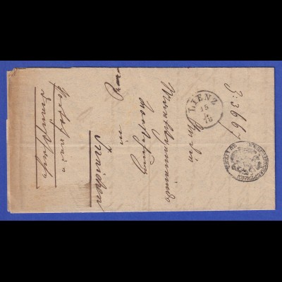 Österreich Dienstbrief mit Rundstempel LIENZ 1878